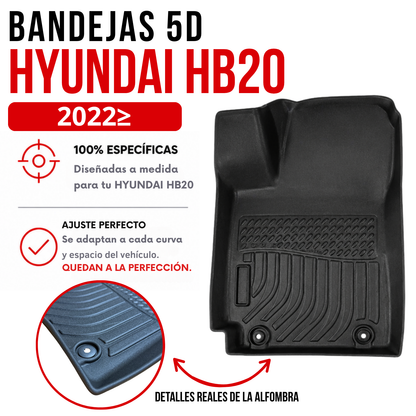 Alfombra HYUNDAI HB20 Bandeja Rígida 5d Bandeja De Piso