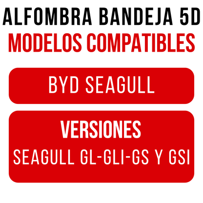 Alfombra Bandeja Rígida Byd Seagull Juego 5d Original Auto