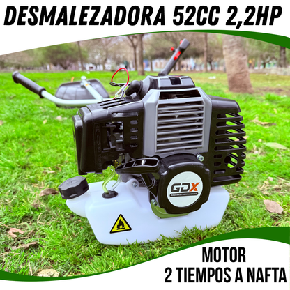 Desmalezadora Cortadora De Pasto Bordeadora A Nafta 52cc Gdx