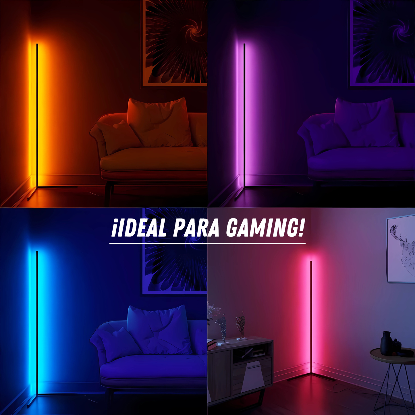 Barra Tira Led Rgb Esquinera Lampara Luces Ambilight Wifi Bt