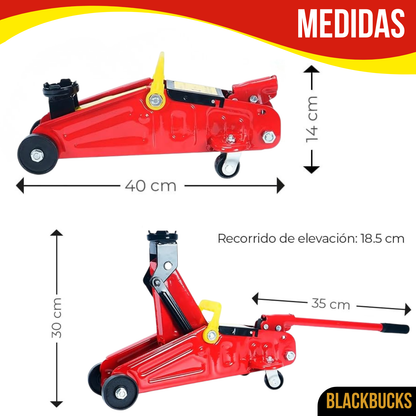 Gato De Carro Hidráulico Para Auto 2 Toneladas Carrito Móvil