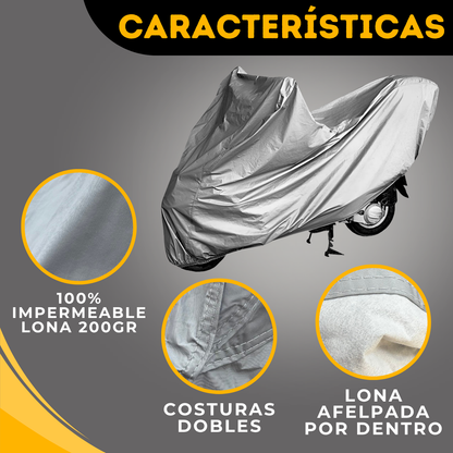 Funda Cubre Moto Lona Impermeable Afelpada Cobertor De Motos BLACKBUCKS