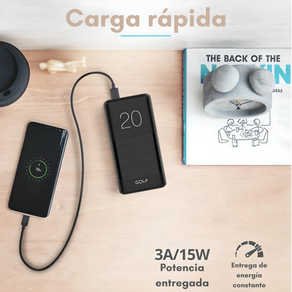 Power Bank Batería Externa Portátil De Carga Rápida 20000mah