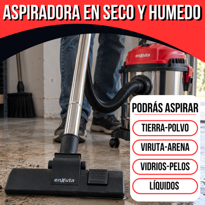 Aspiradora Industrial Profesional Sin Bolsa Enxuta 30l 1600w Aspiradora seco y humedo