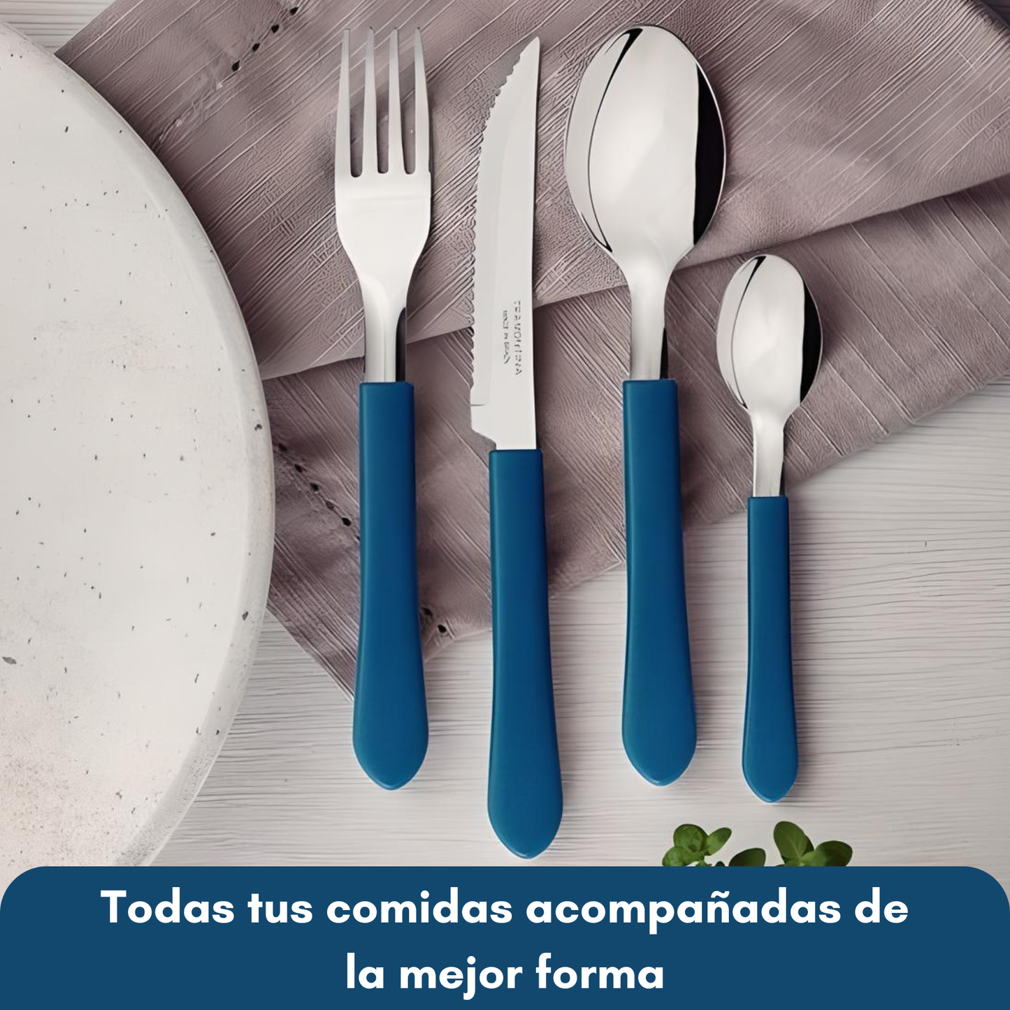 Set Cubiertos Tramontina Juego De Vajilla Cocina Acero Inoxidable