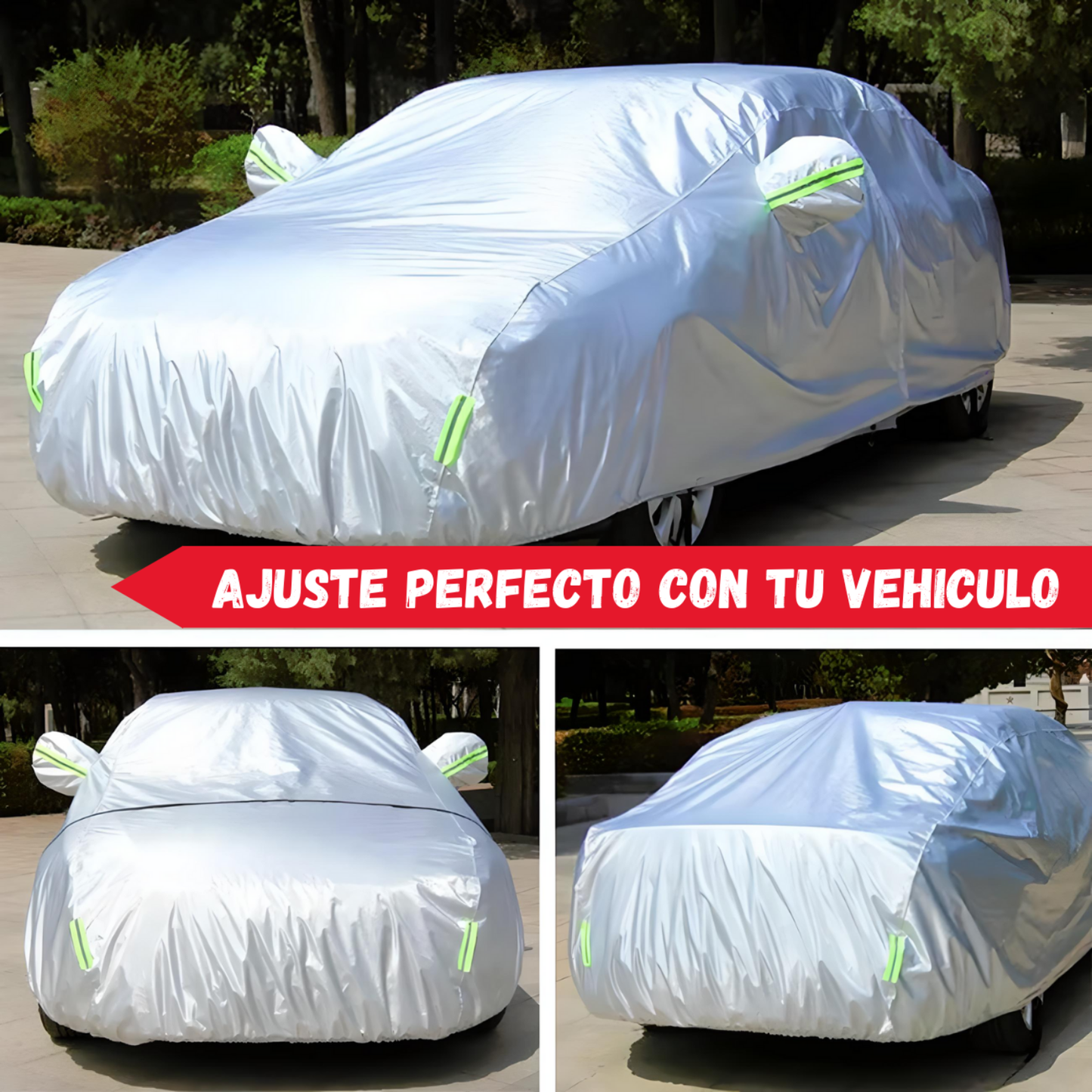 Funda Cubre Auto afelpada Cobertor Protector Lona Impermeable Felpa