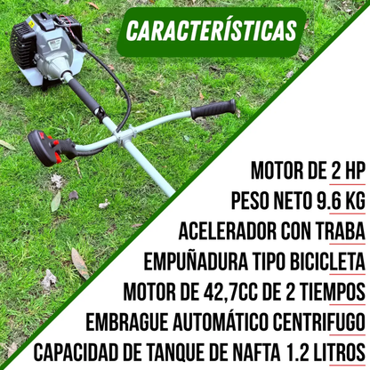 Desmalezadora Cortadora De Pasto A Nafta 42,7cc Bordeadora