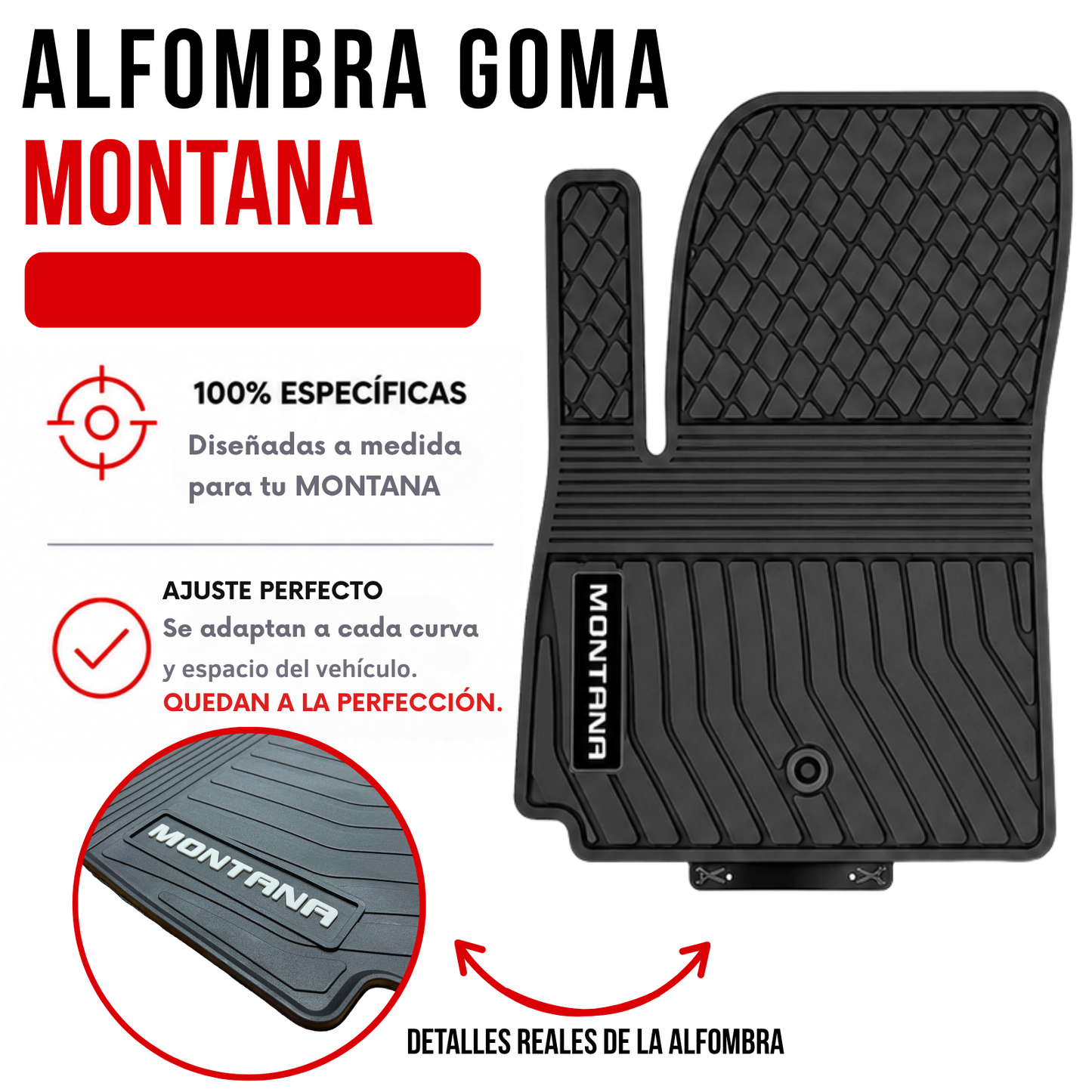 Alfombra Chevrolet Montana Bandeja En Goma 5d Alfombra Piso 2022 a 2026