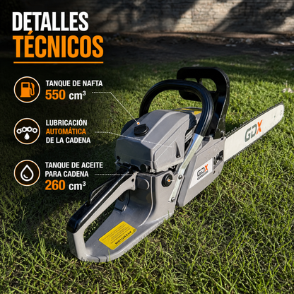 Motosierra A Nafta 52cc 2.5hp A Cadena Espada 20 Motosierra