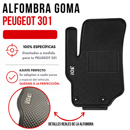 Alfombra Peugeot 301 Set Juego Alfombras En Goma Originales específicas