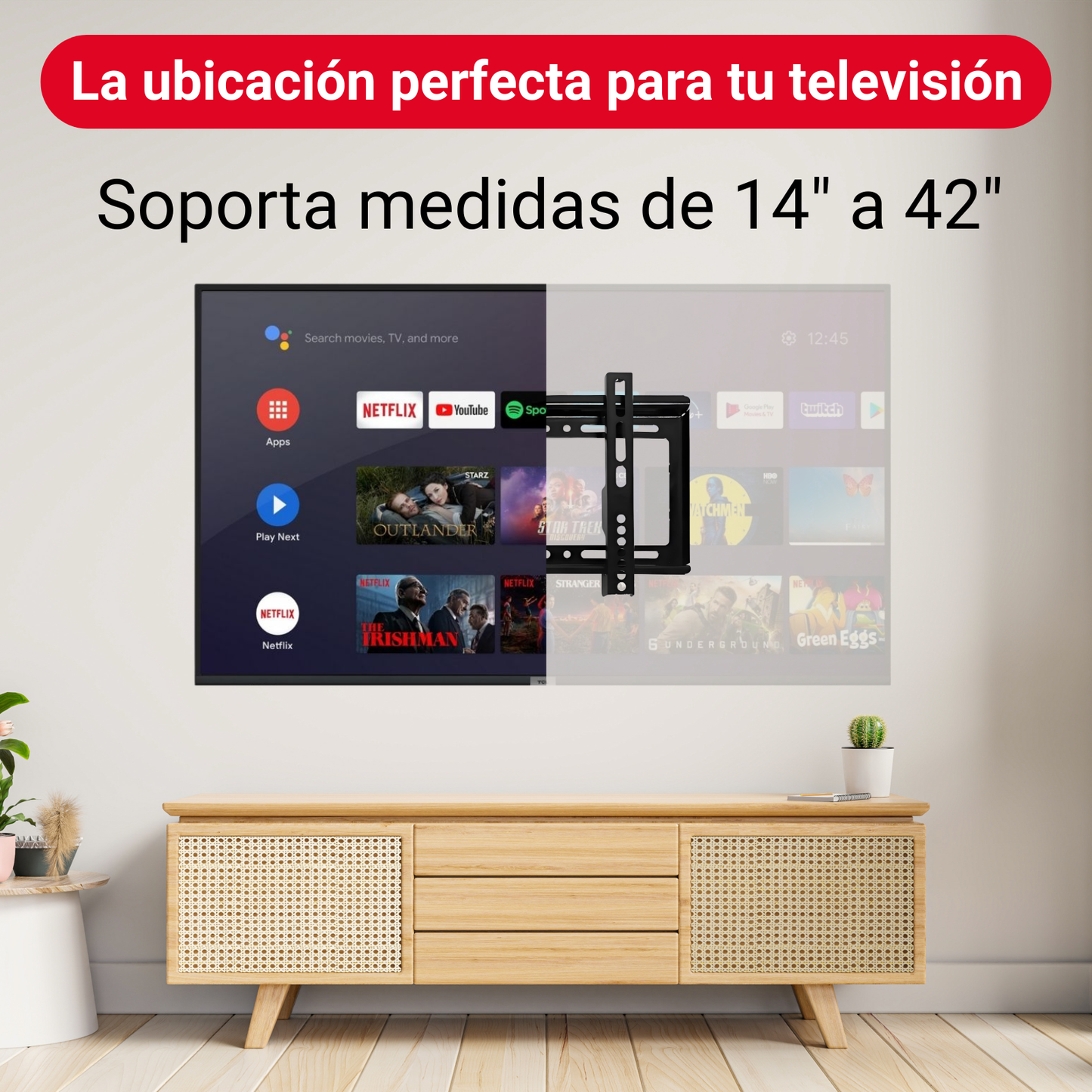 Soporte Tv Televisores De 14 A 42 Pulgadas Fijo Universal Tv