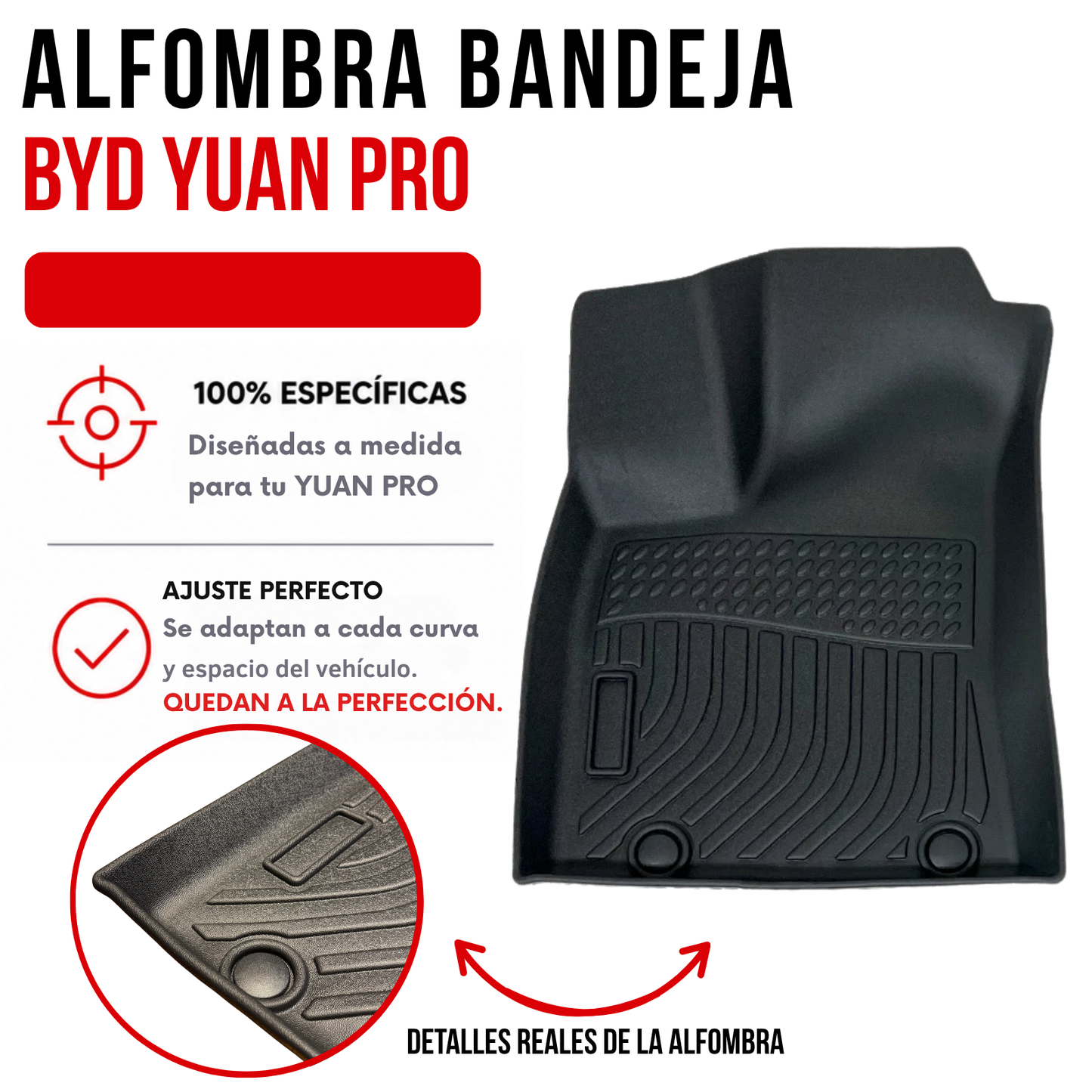 Alfombra Bandeja Rígida Byd Yuan Pro Juego 5d Original Suv