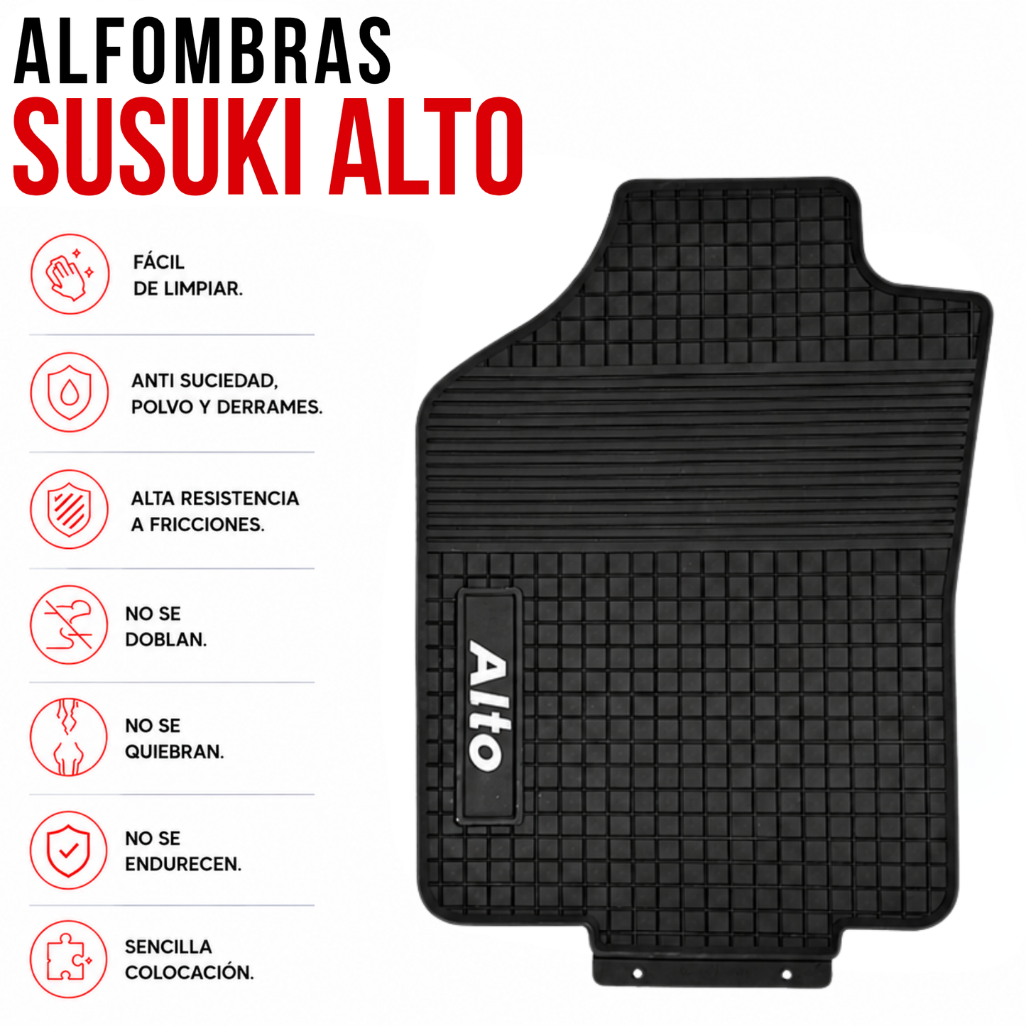 Juego Alfombras Susuki Alto 3 Piezas Especificas Originales