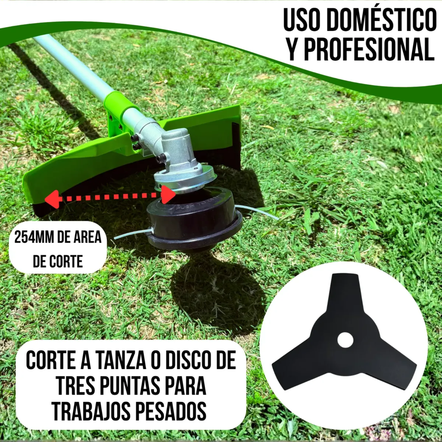 Desmalezadora Cortadora De Pasto Bordeadora A Nafta 52cc Forest y Garden
