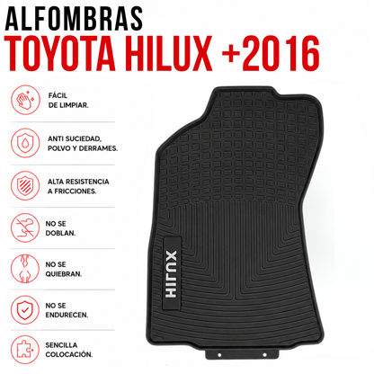 Juego Alfombras Toyota Hilux +2016 En Goma Especificas