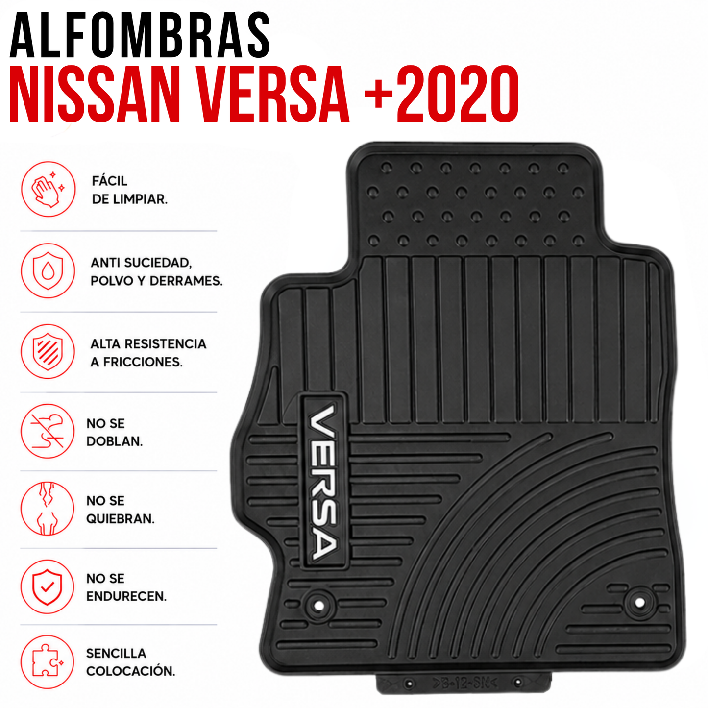 Juego alfombra Nissan Versa +2020 especificas originales