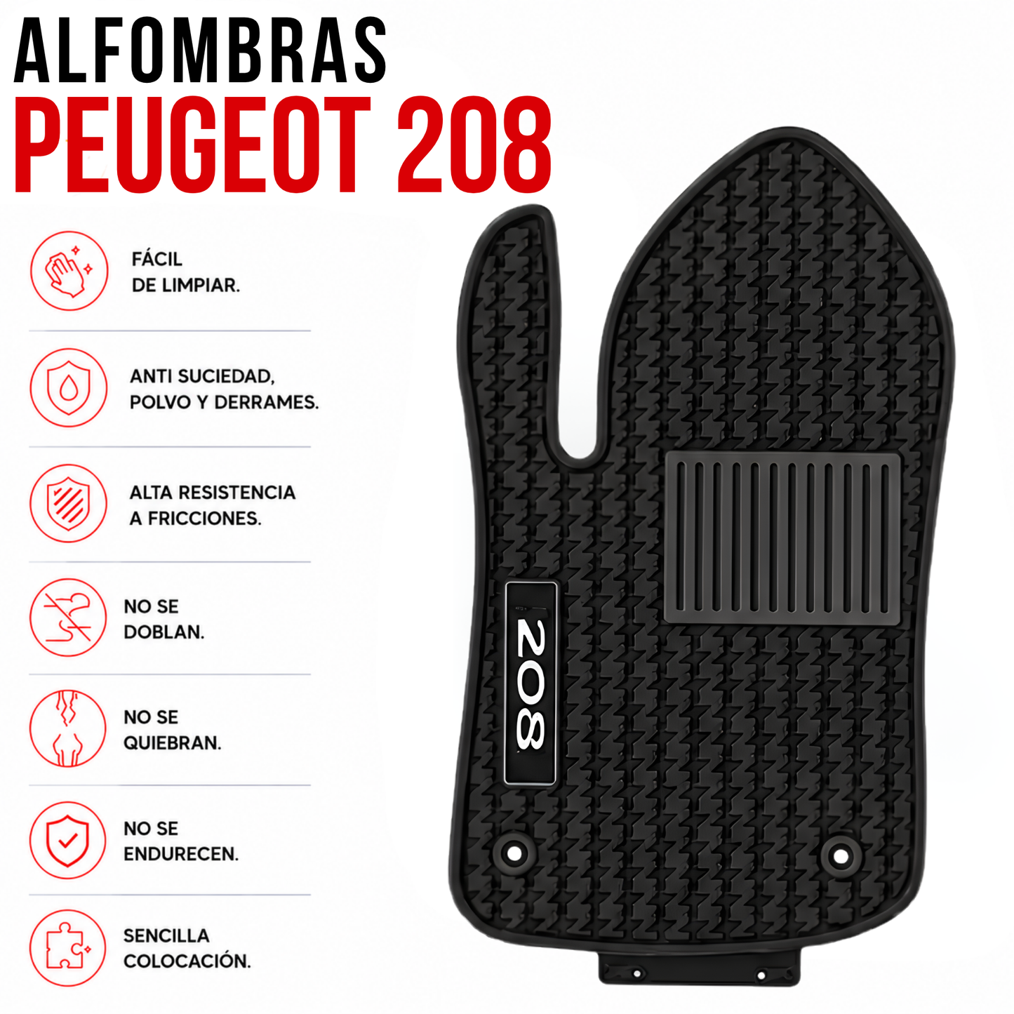 Alfombras Peugeot 208 Juego Alfombras Originales En Goma