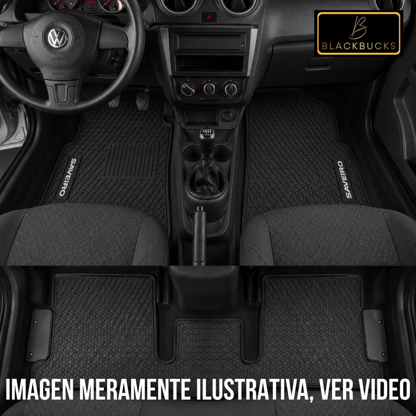 Set Juego Alfombras Volkswagen SAVEIRO en goma específicas