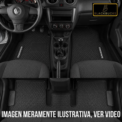 Set Juego Alfombras Volkswagen SAVEIRO en goma específicas