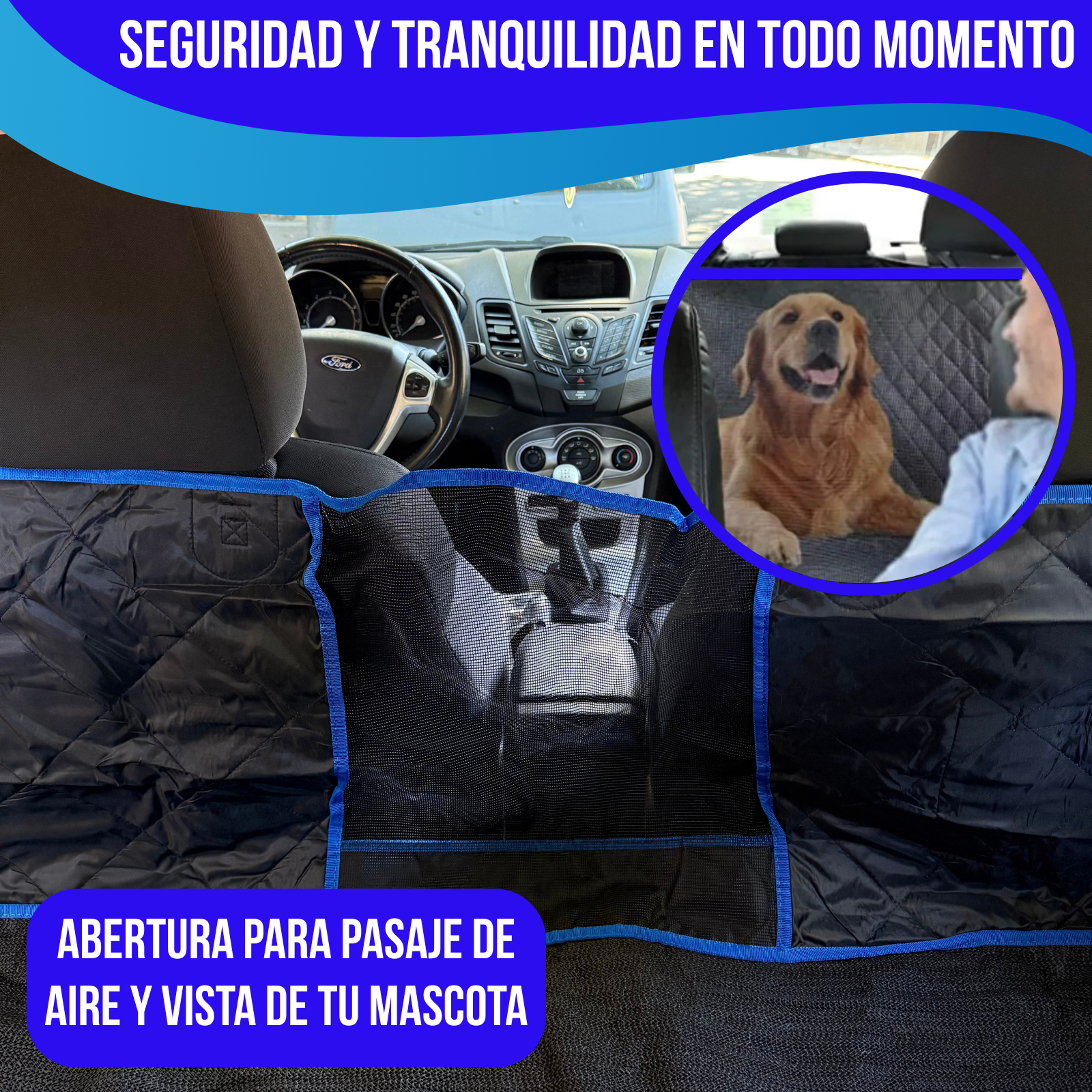 Funda Cubre Asiento Auto Protector Impermeable Mascotas