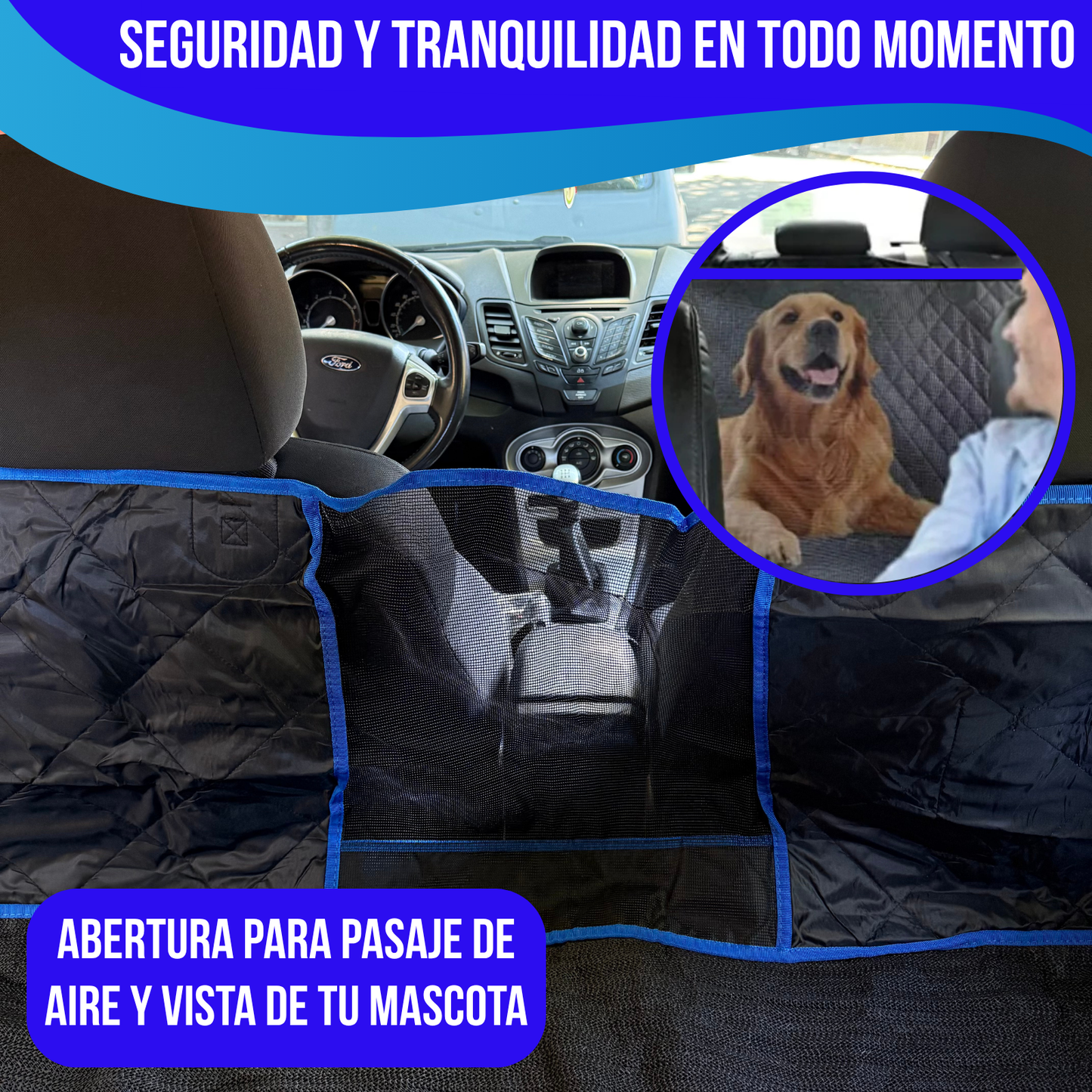 Funda Cubre Asiento Auto Protector Impermeable Mascotas