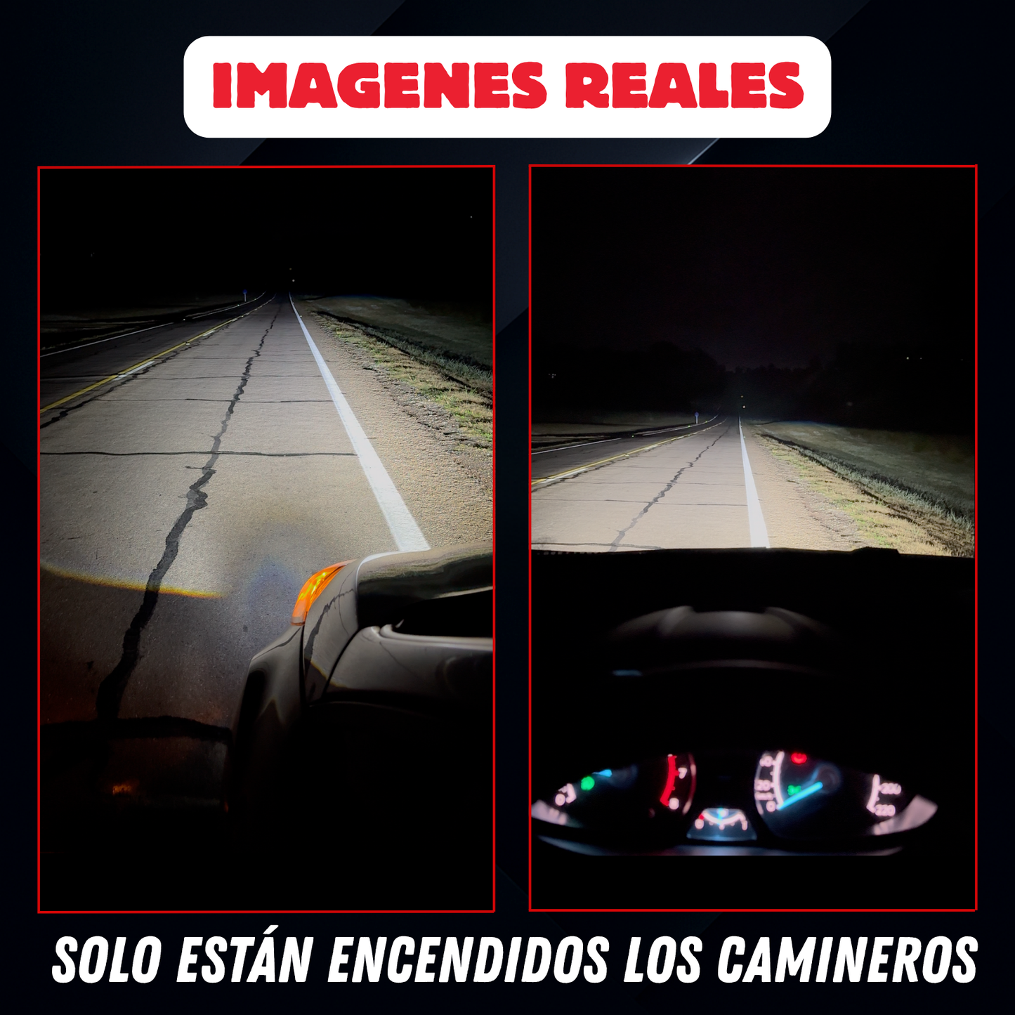 Kit Faros Camineros Led Con Lupa Proyectores H11 Auxiliares BLANCO Y AMARILLO