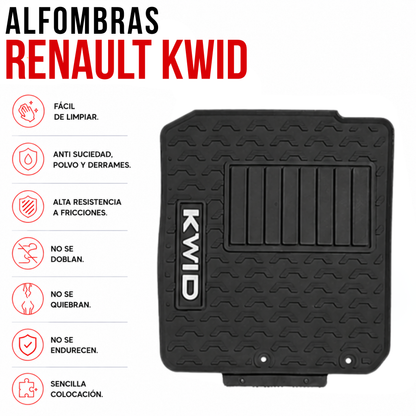 Juego alfombras Renault KWID en goma especificas originales