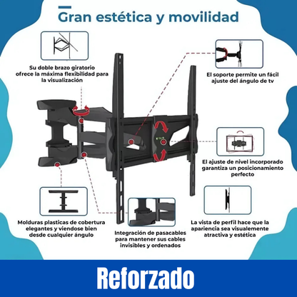 Soporte Para Smart Tv Led Televisor Móvil Articulado 32-70