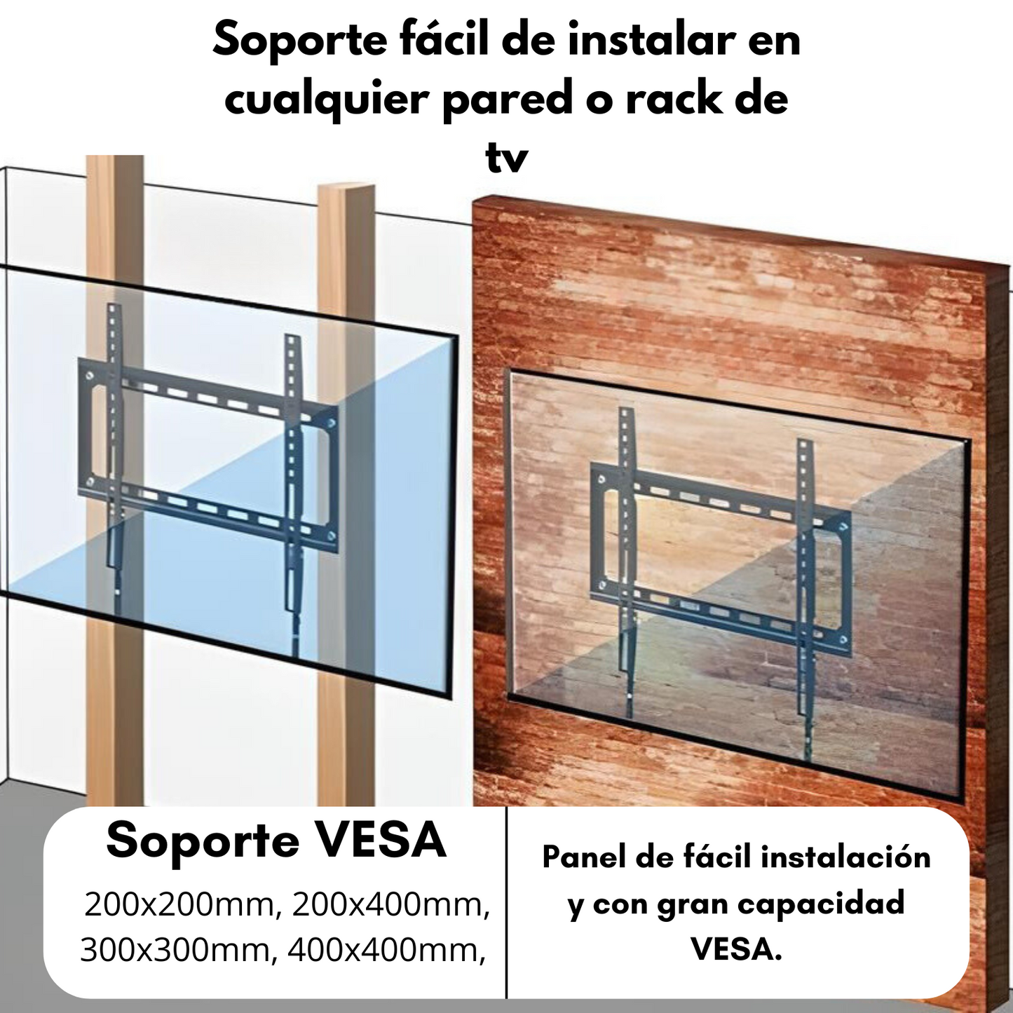 Soporte Para Tv Televisor Fijo Total En Pared Soporte Universal 32 43 50 55