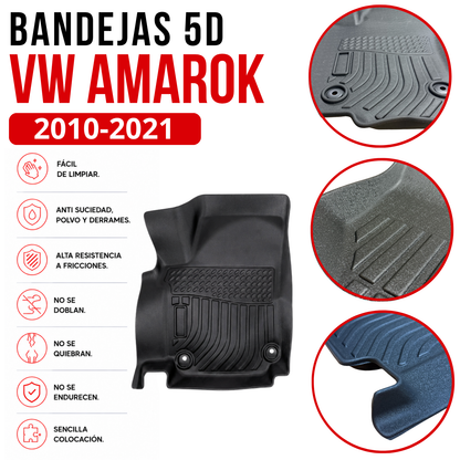 Alfombra Volkswagen Amarok Bandeja Rígida 5d Bandeja De Piso