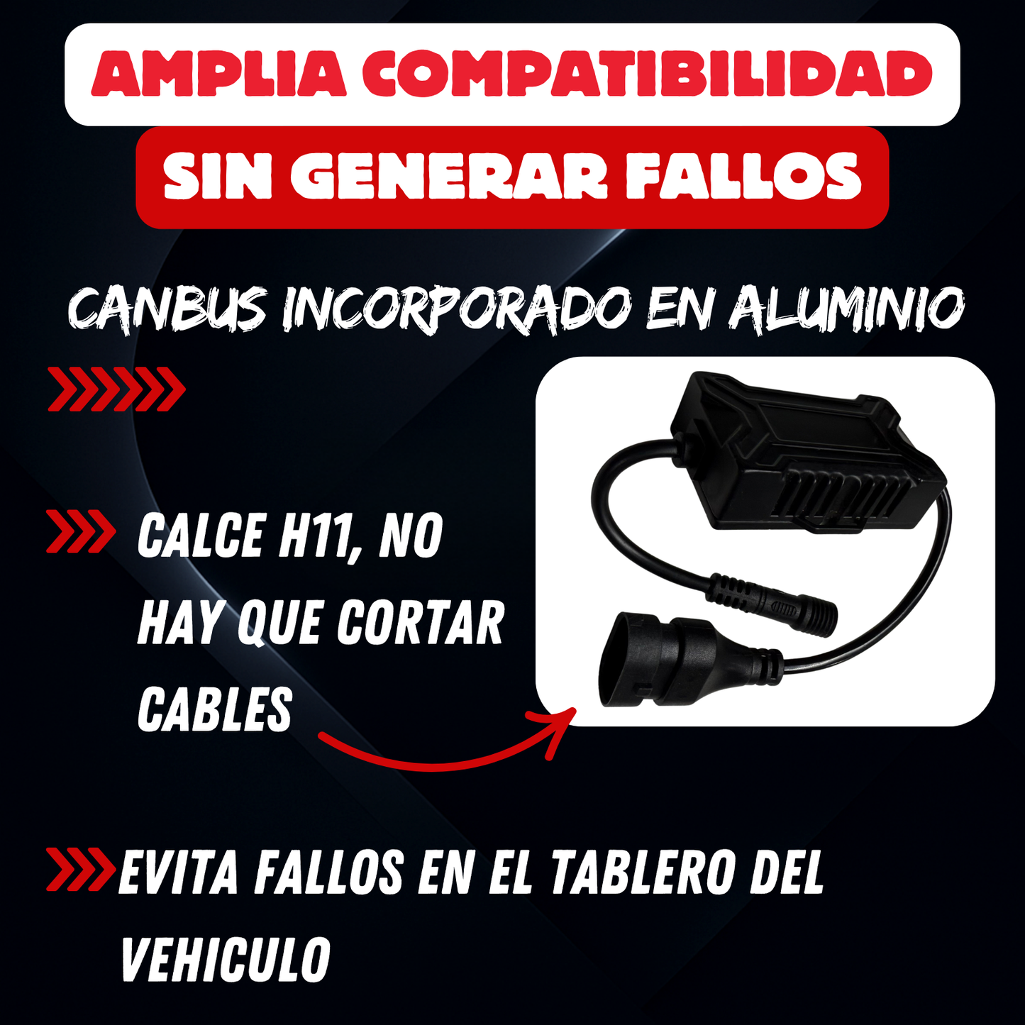 Kit Faros Camineros Led Con Lupa Proyectores H11 Auxiliares