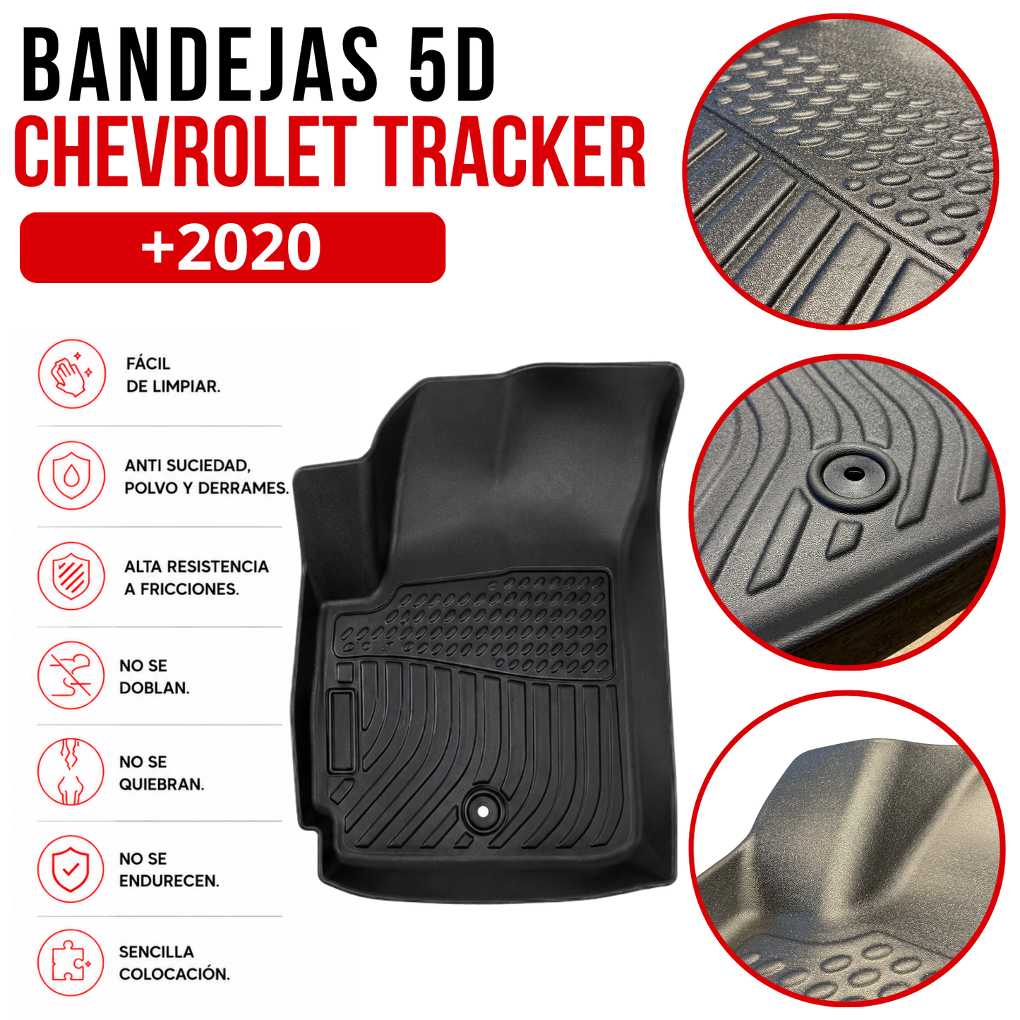 Alfombra Chevrolet TRACKER Bandeja Rígida 5d Bandeja De Piso