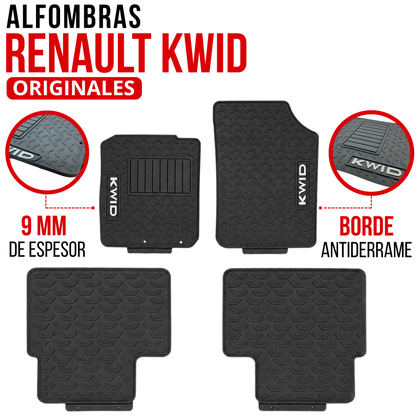 Juego alfombras Renault KWID en goma especificas originales
