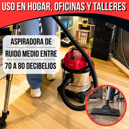 Aspiradora Industrial Profesional Sin Bolsa Enxuta 30l 1600w Aspiradora seco y humedo