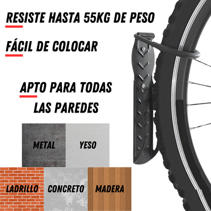 Soporte Bicicleta De Pared Vertical Gancho Universal Bicicletas