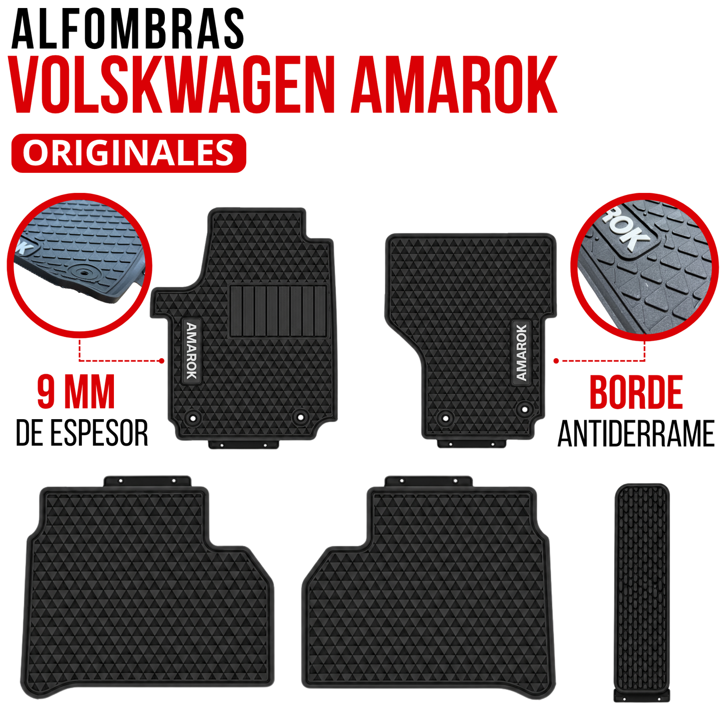 Juego Alfombra auto especifica VW Volskwagen AMAROK +2010
