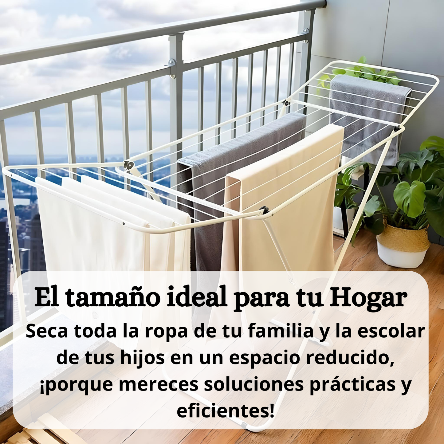 Tendedero Ropa Mor EXTRA GRANDE Tender Plegable Exterior