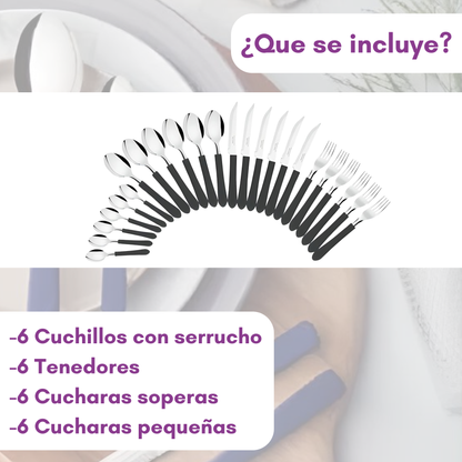 Set Cubiertos Tramontina Juego De Vajilla Cocina Acero Inoxidable