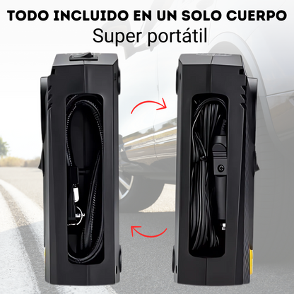 Inflador Compresor Portátil 12v Para Autos Neumáticos Motos