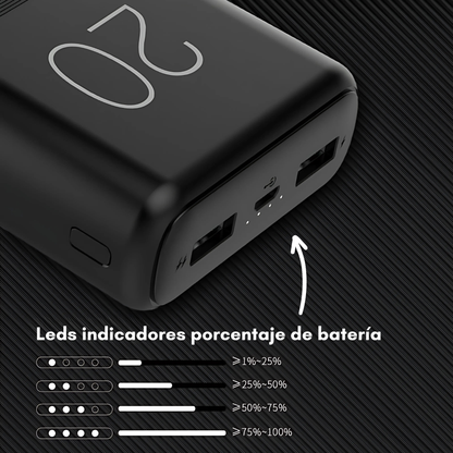 Power Bank Batería Externa Portátil De Carga Rápida 20000mah