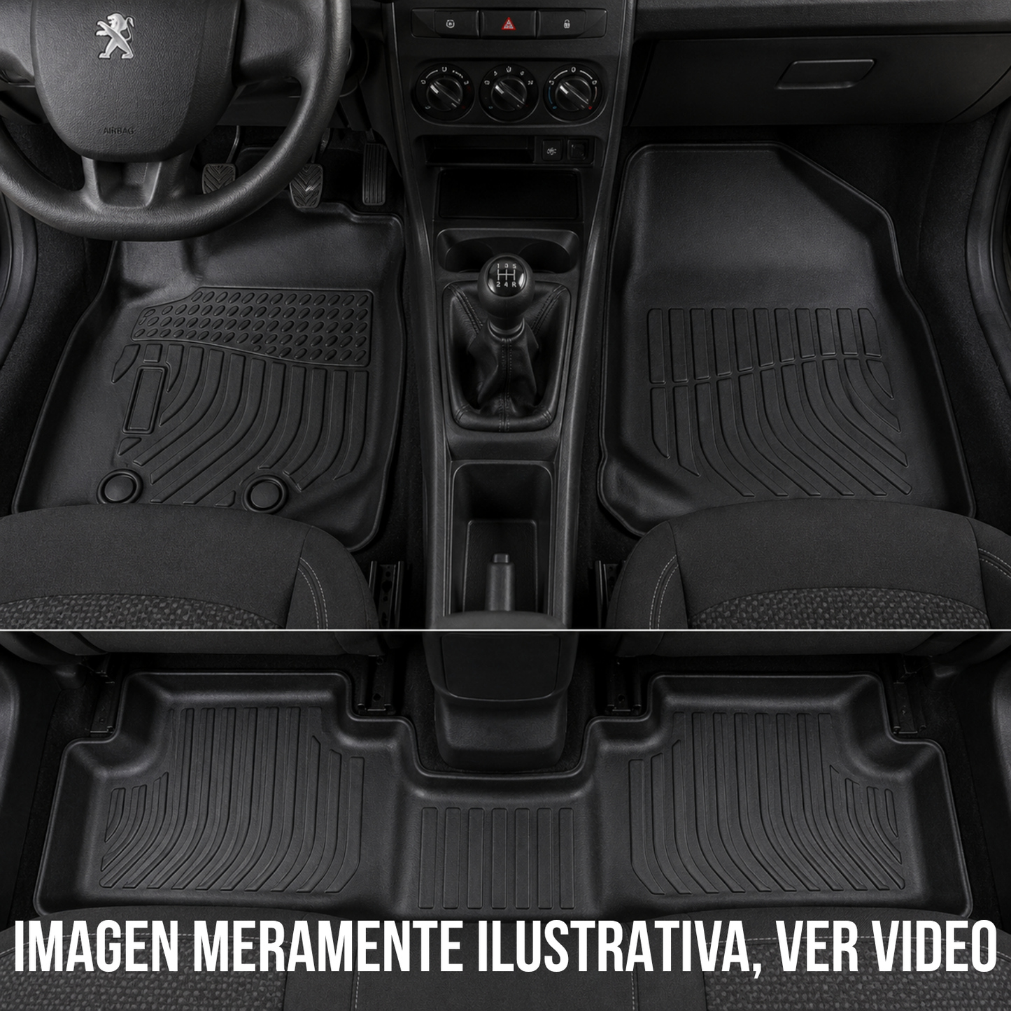 Juego Alfombra Auto Bandeja Rígida Peugeot 301 Set completo bandejas rígidas