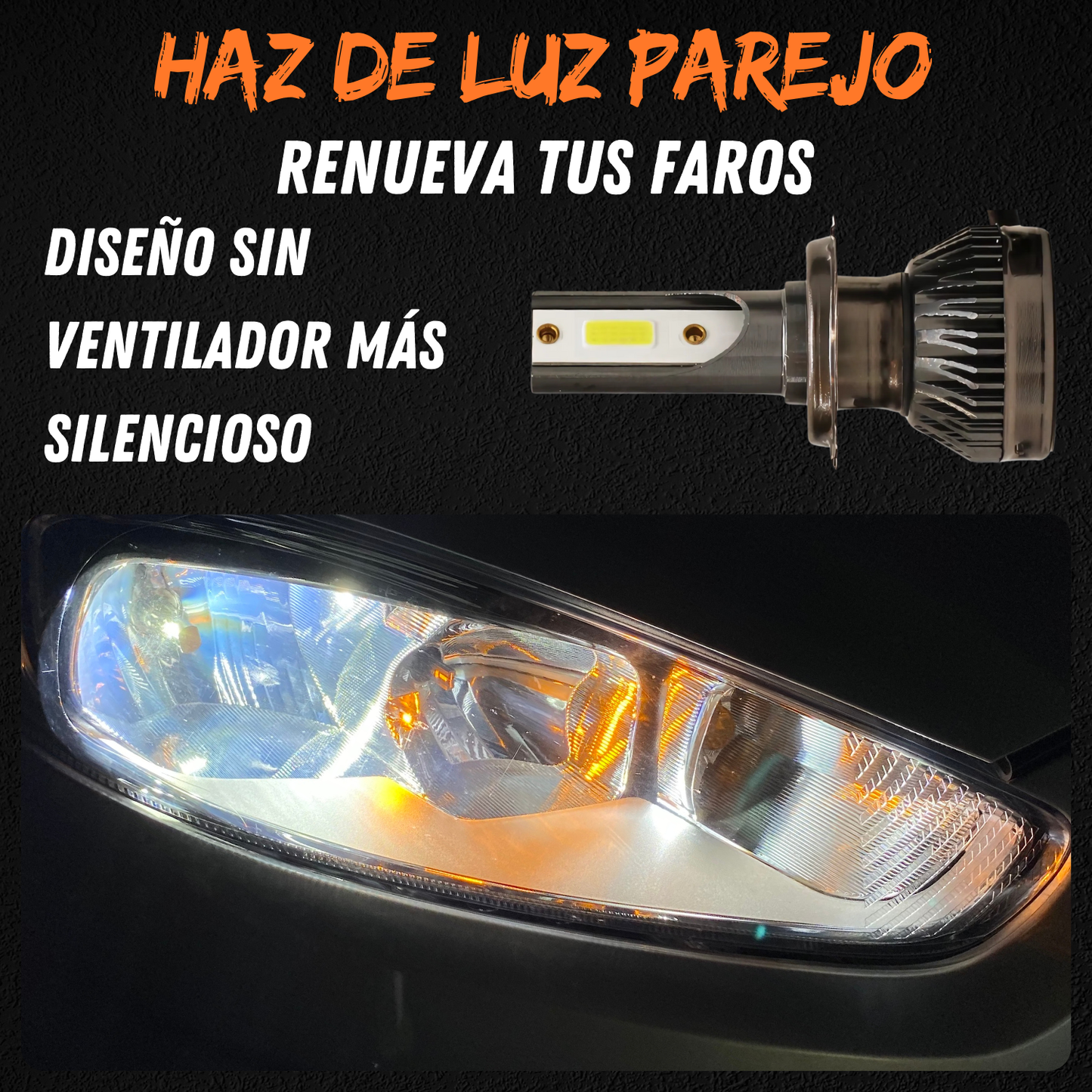 Lampara Led Para Auto Y3 6500k Kit Cree Led H1 H4 H7 Potente