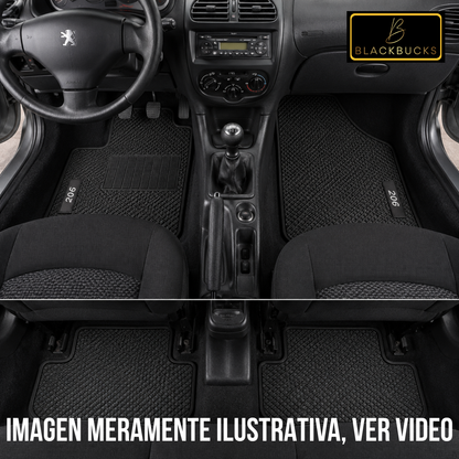 Alfombra Auto Peugeot 206 Juego Específico En Goma Calidad