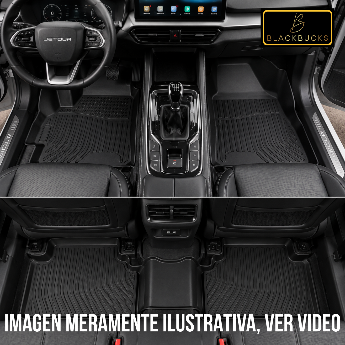 Juego Alfombra Jetour X70-x70plus Bandeja Rígida 5d Auto Suv Set de alfombras TPE