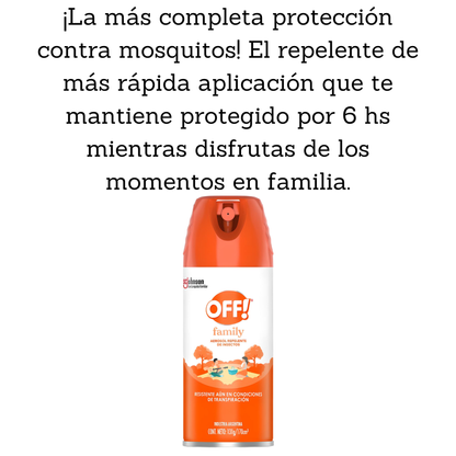 Repelente Mosquitos Off Family En Aerosol Spray Anti Dengue