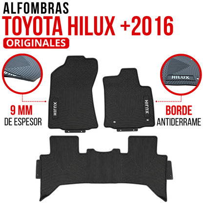 Juego Alfombras Toyota Hilux +2016 En Goma Especificas