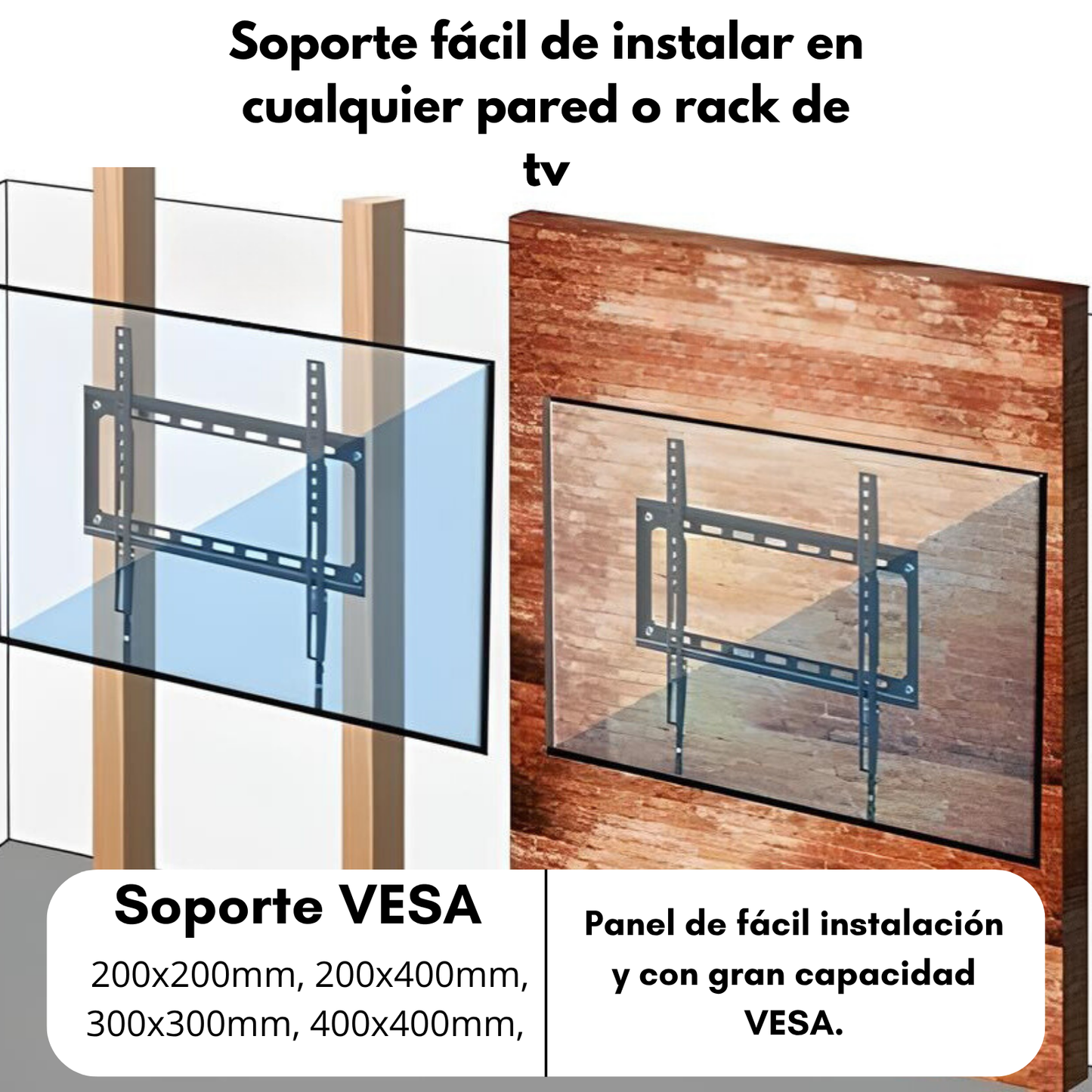 Soporte Para Tv Led Televisores 26 A 55 Soporte Fijo Pared