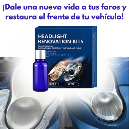 Restaurador De Faros Y Ópticas De Auto Kit De Restauración