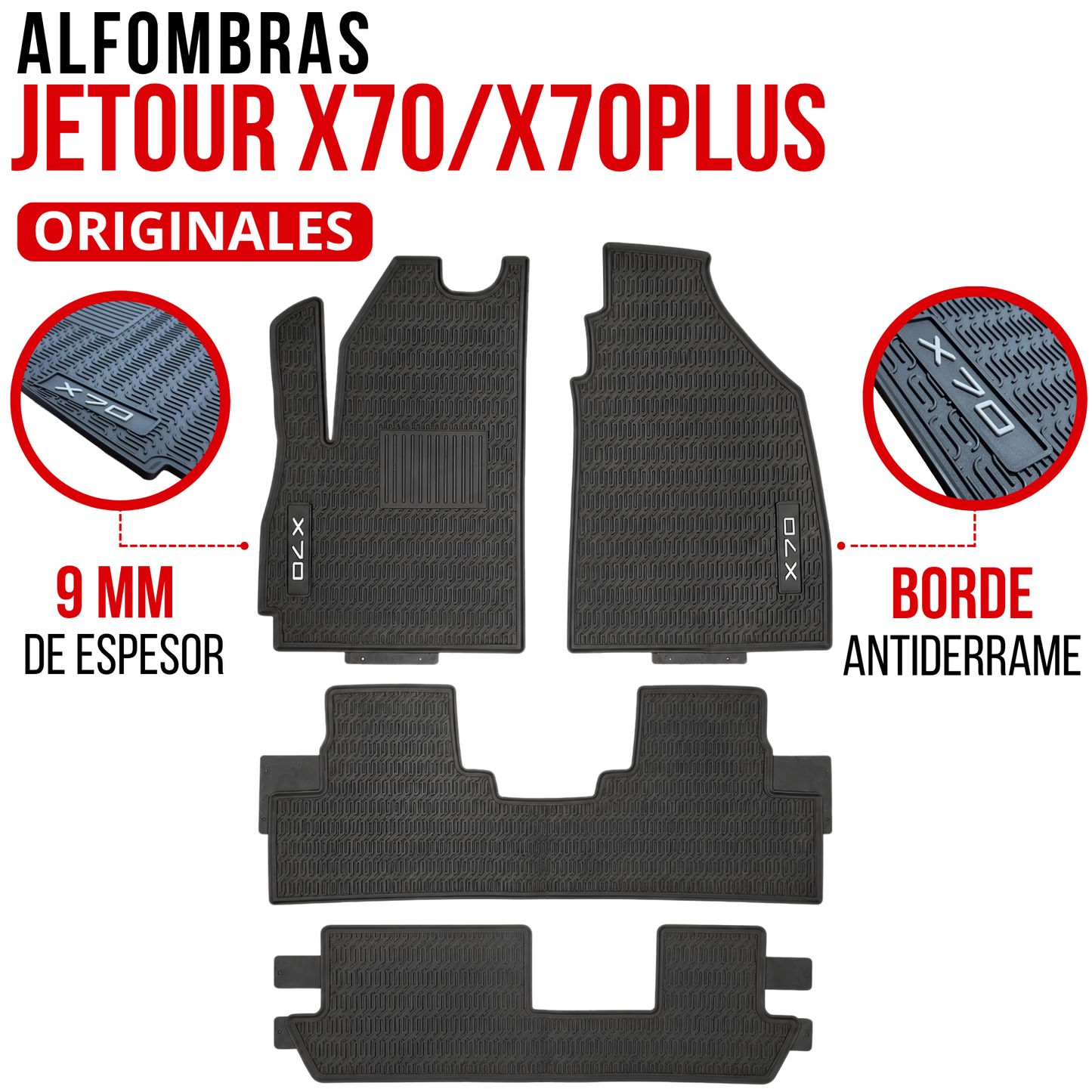 Juego Alfombra JETOUR X70 Específicas originales Auto Suv