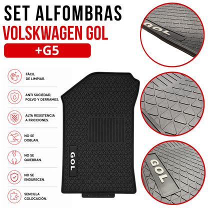 Set Alfombras Auto Volkswagen Gol Juego Especifico En Goma
